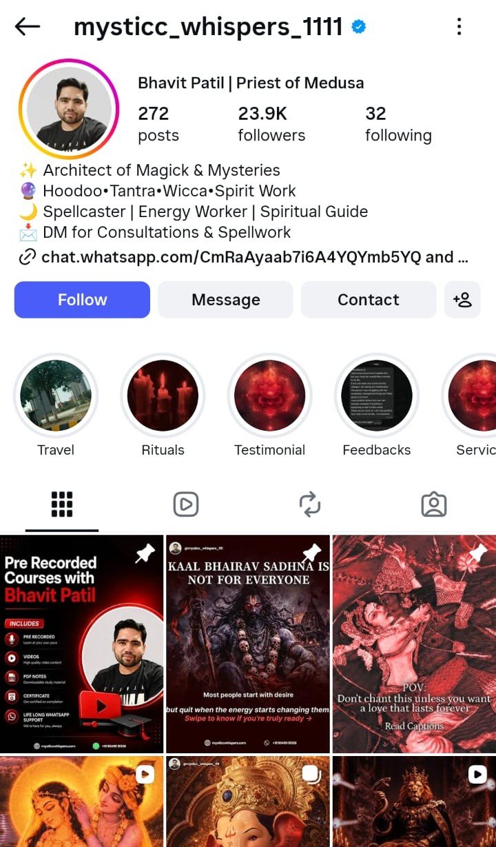 Bhavit Patil — Instagram growth with Orgix Media